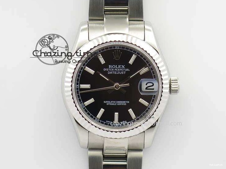 Best A2824 SS Dial SS BP-Maker 31mm DateJust Black V2 On Edition Bracelet 1008
